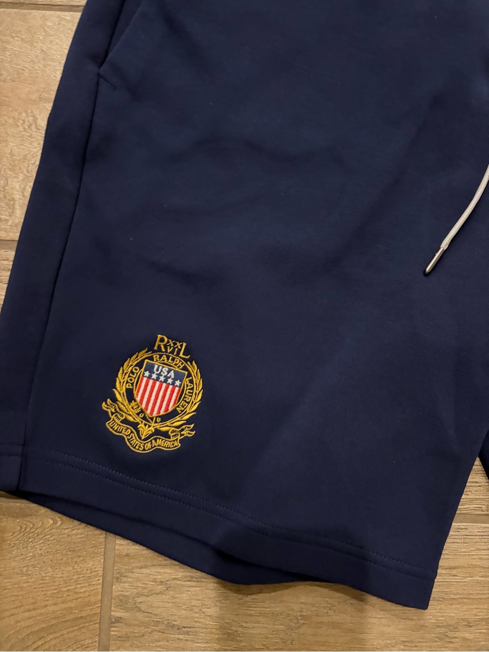 Polo Ralph Lauren USA 26 navy blue shorts with white size XL - Picture 4 of 5
